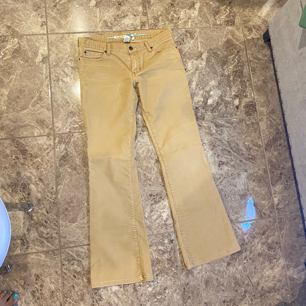 Khaki A&F wide leg